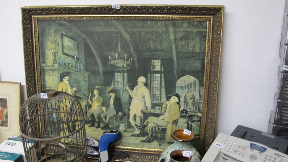 Lot 477: large vintage picture of the lads getting pissed...
