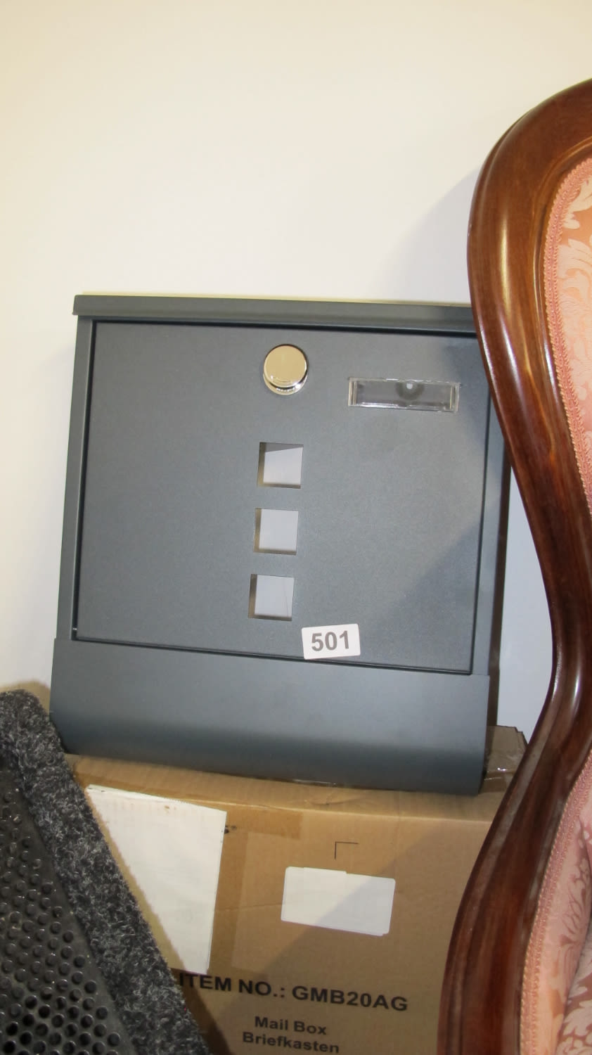 Lot 501: BNIB metal lockable letter box