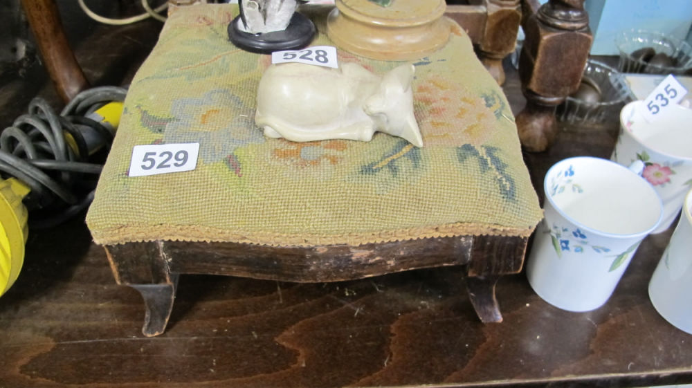 Lot 529: vintage foot stool