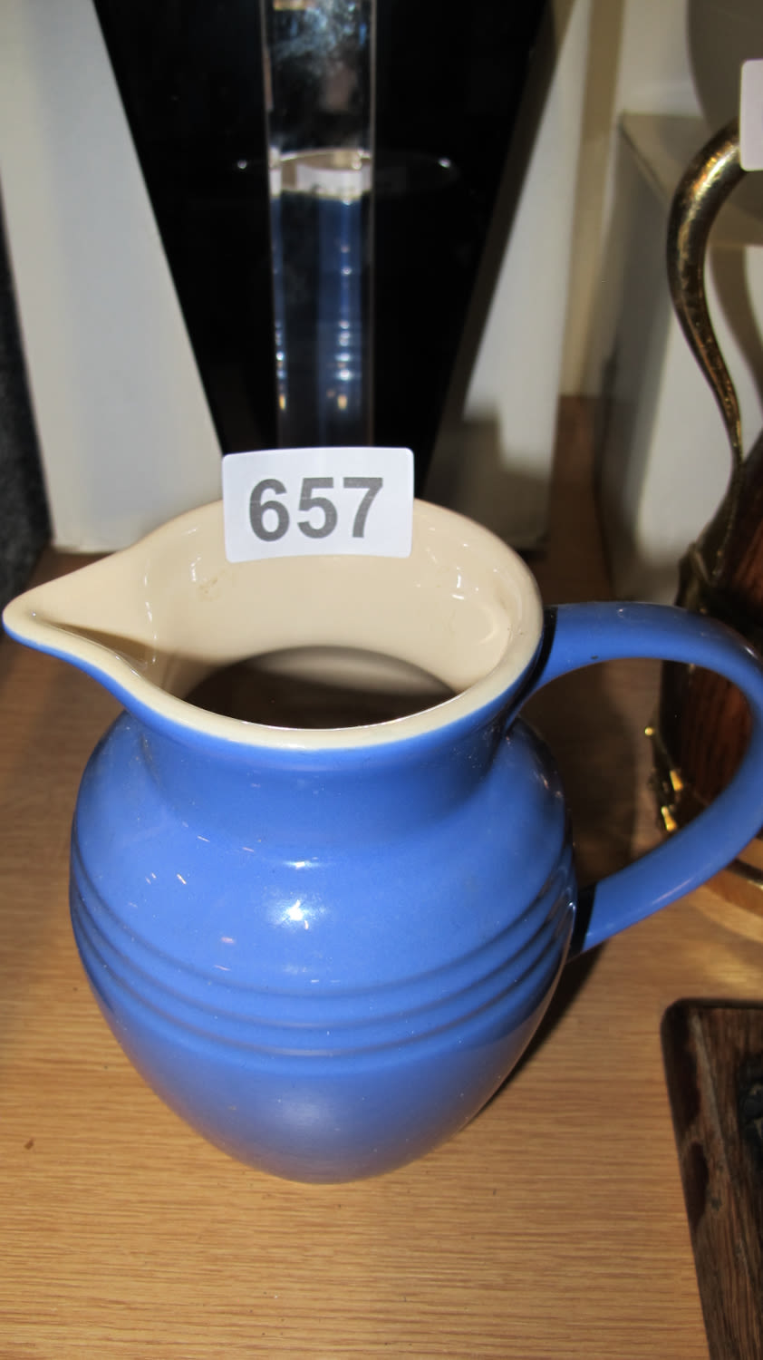 Lot 657: Le Creuset blue milk jug