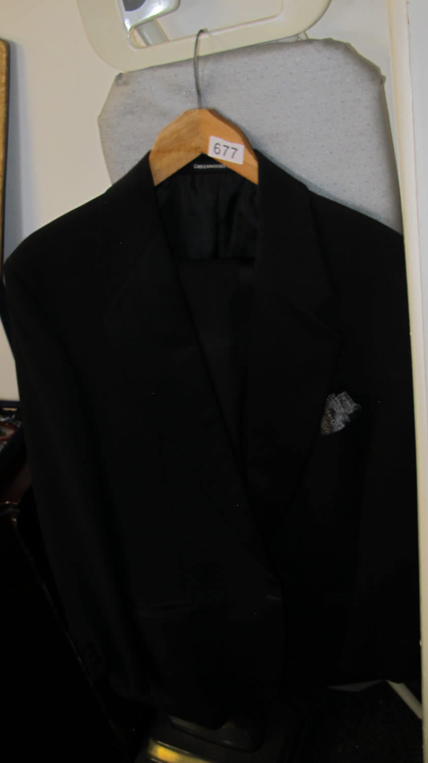 Lot 677: *Greenwoods dinner jacket and pants suit Size