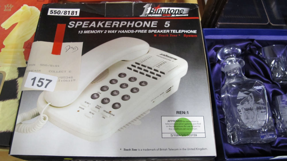 Lot 157: Boxed speakerphone