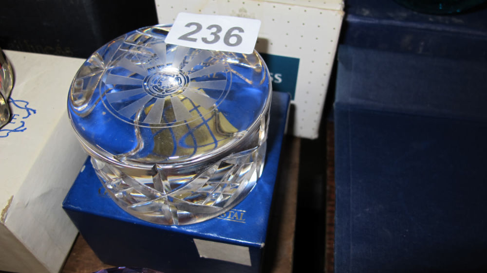 Lot 236: Boxed English Gresham Crystal paperweight
