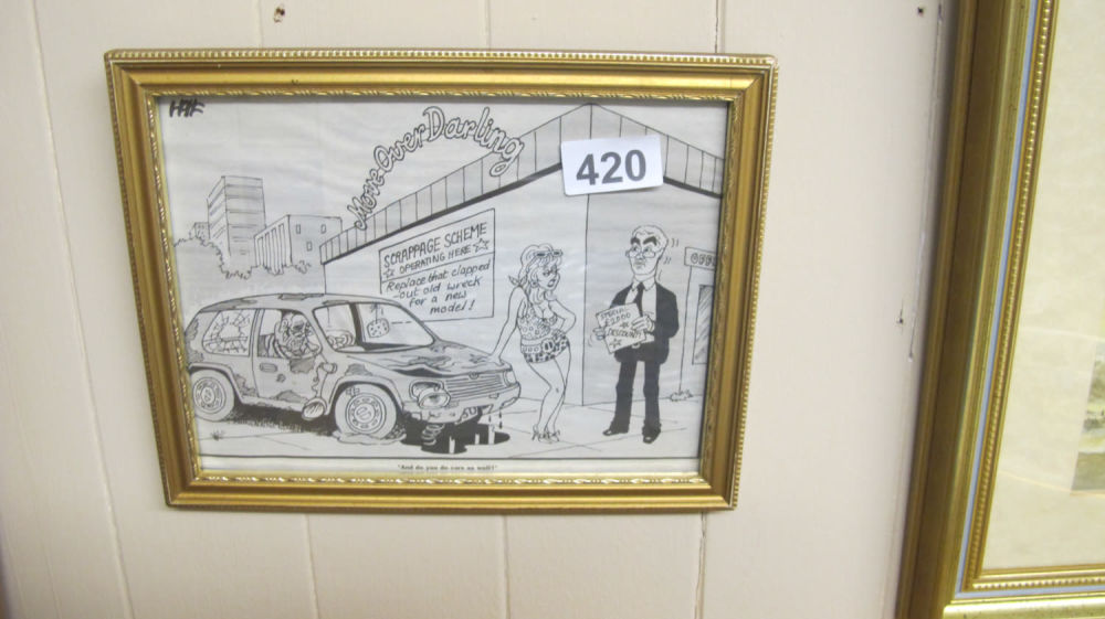 Lot 420: Framed comedy picture