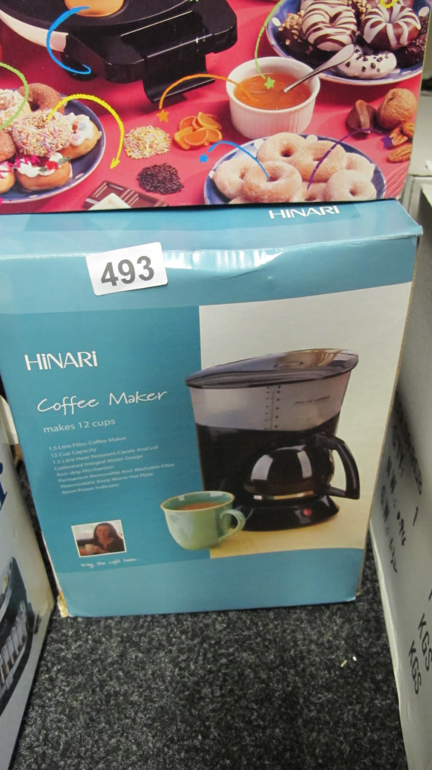 Lot 493: Boxed Hinari coffee maker