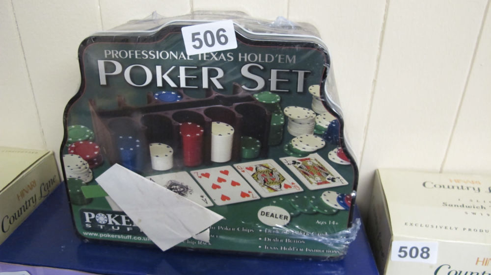 Lot 506: Sealed poker set