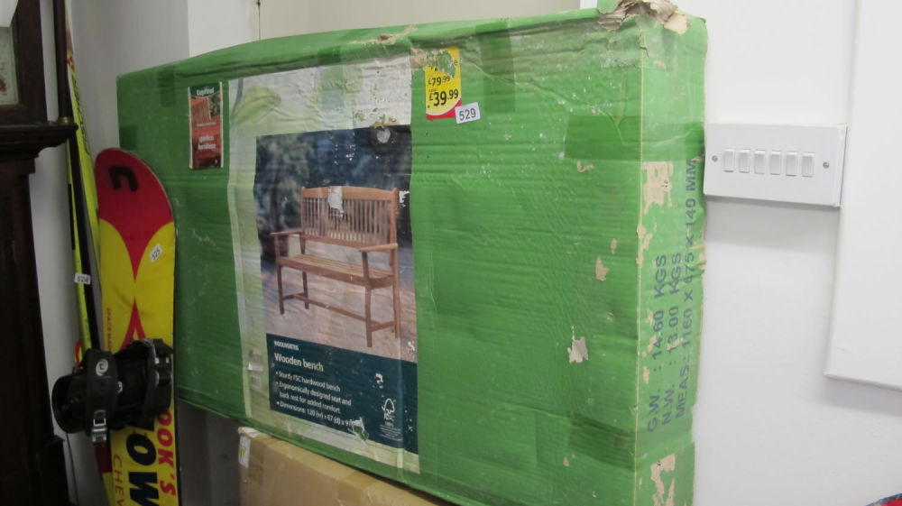 Lot 529: Woolworths wooden bench