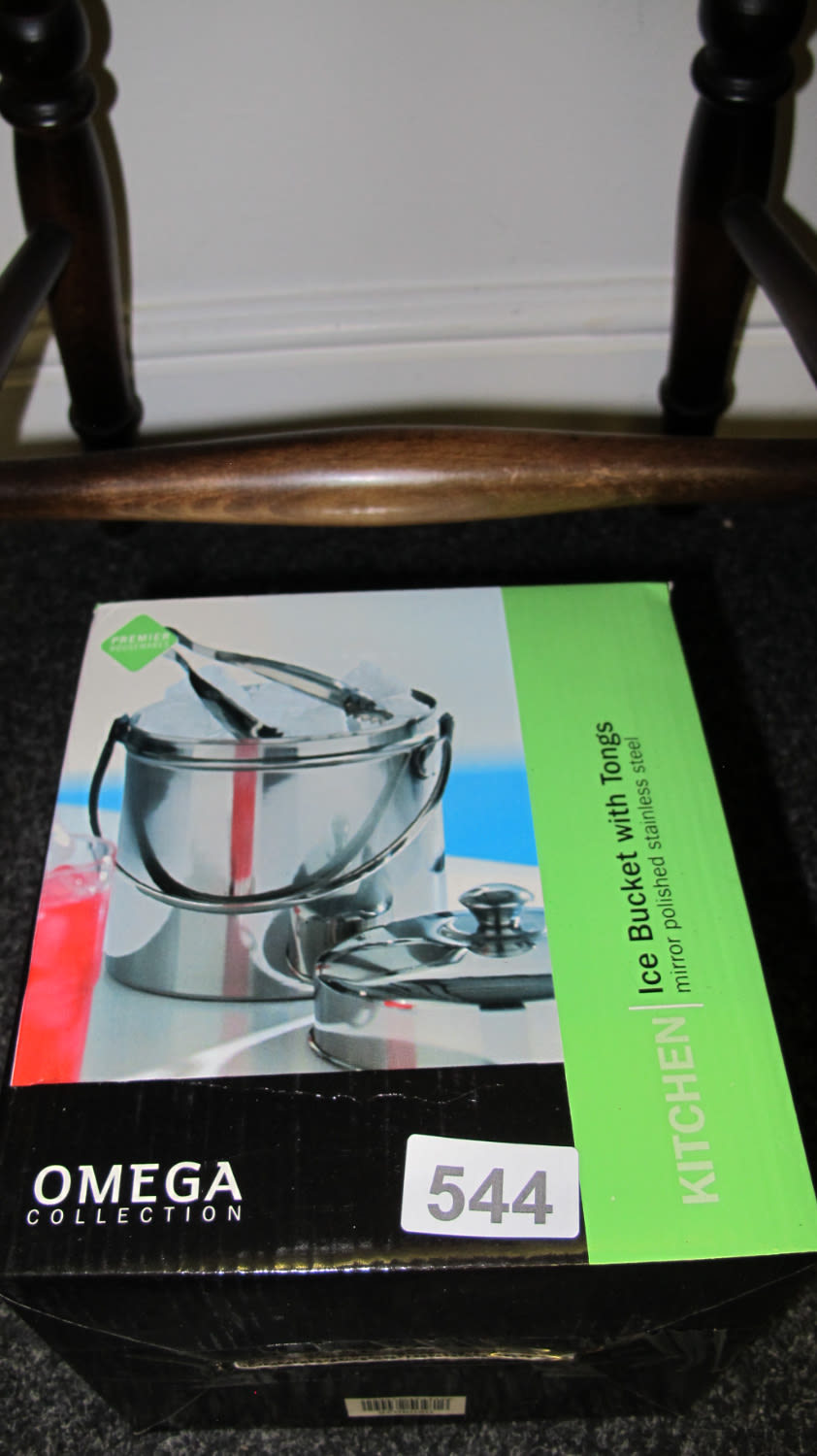 Lot 544: Ice bucket and tongs