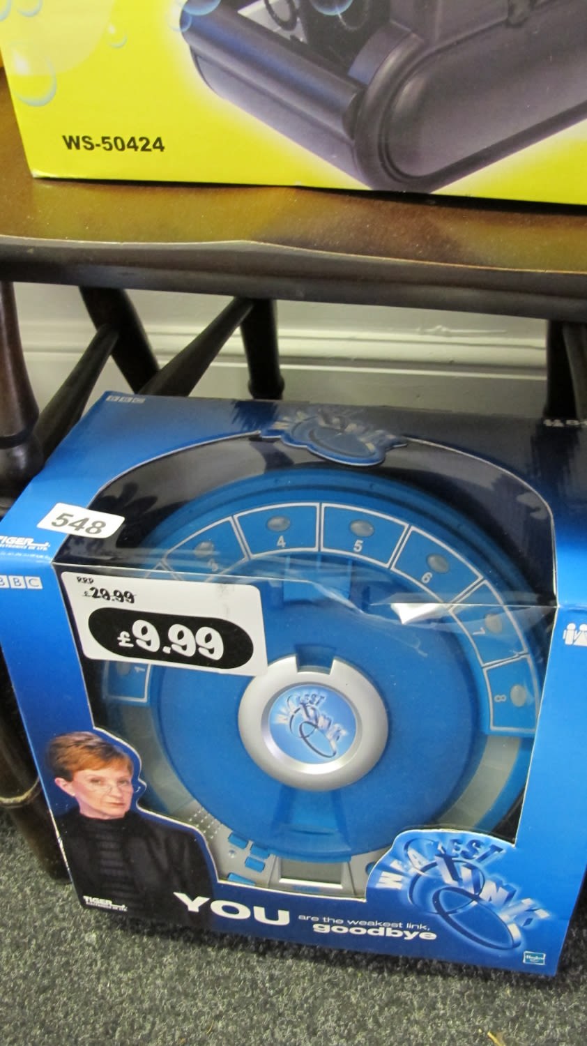 Lot 548: Tiger weakest link game