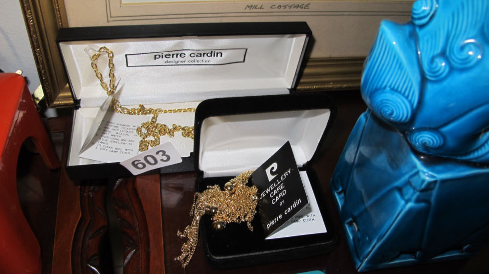 Lot 603: Boxed Pierre Cardin jewellery