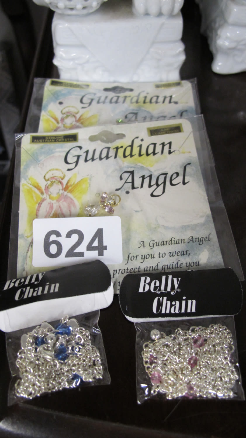 Lot 624: 2 guardian angels and 2 belly chains