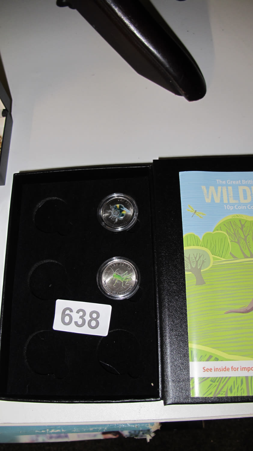 Lot 638: The Great British Wildlife 10p coins in presentation...