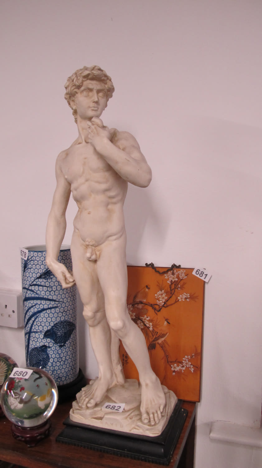 Lot 682: Large figure of a bloke with his tackle...