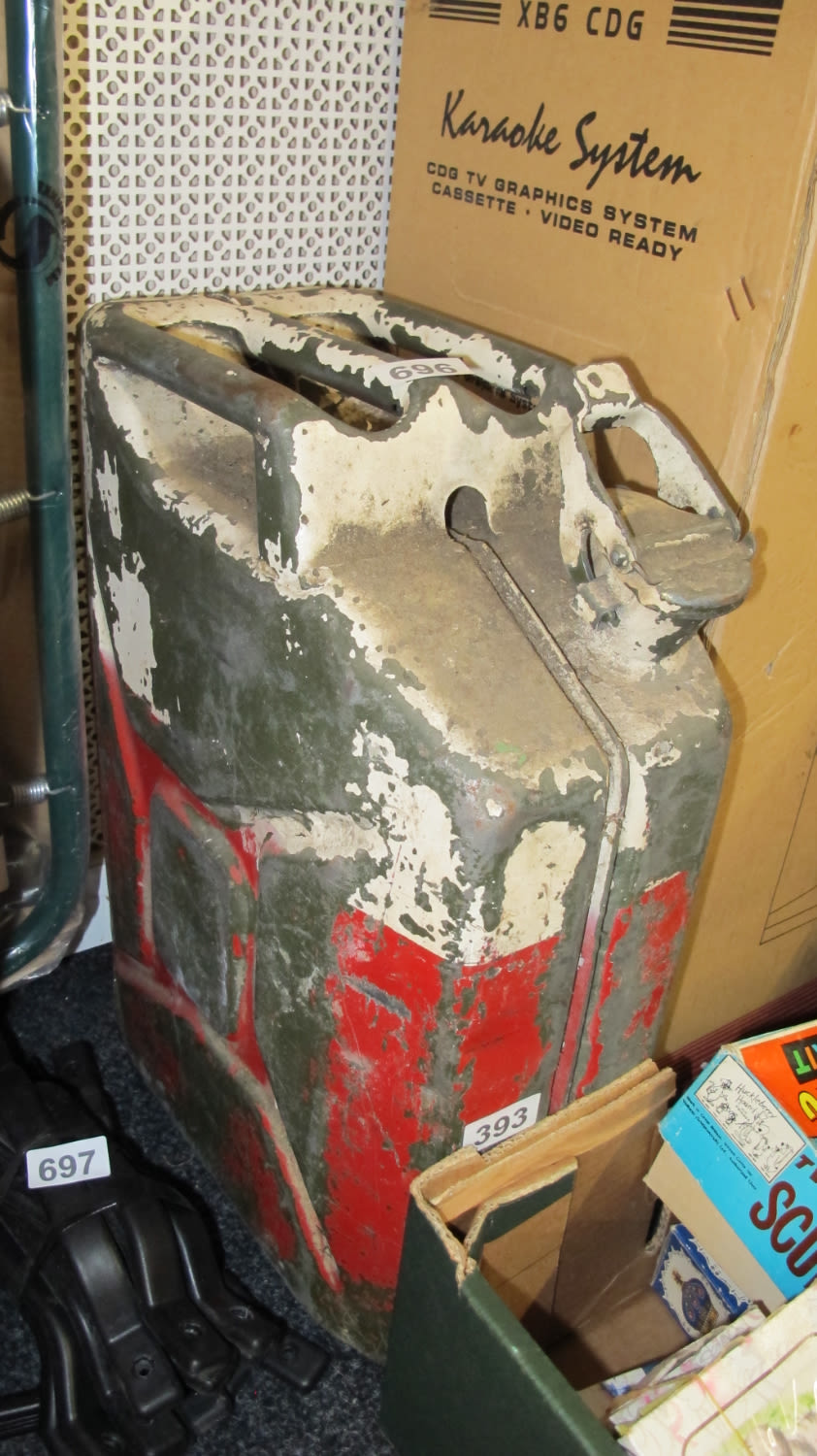 Lot 696: Old jerry can ready to start hoarding fuel...