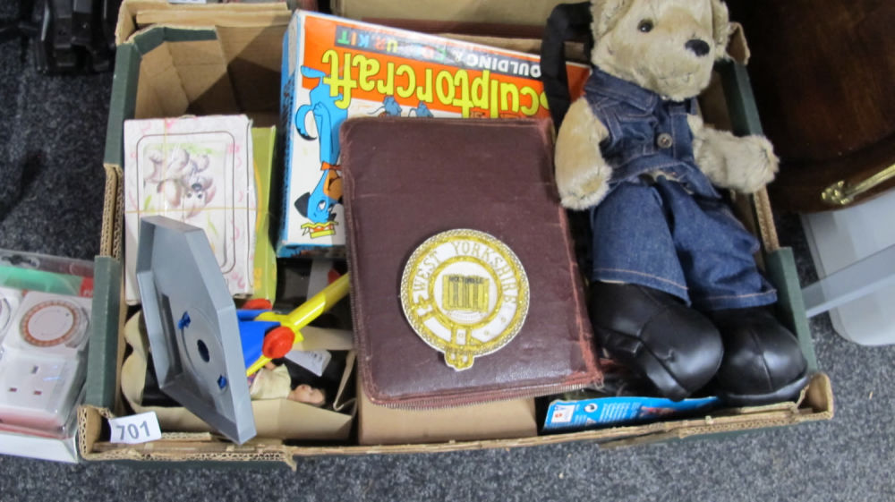 Lot 701: Box of vintage toys