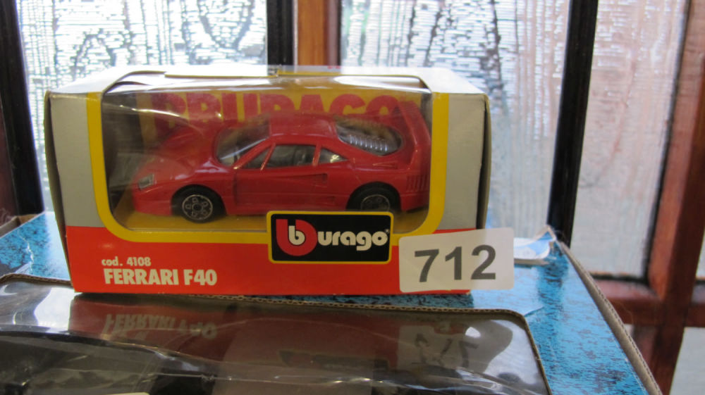 Lot 712: Boxed Burago Ferrari F40 car