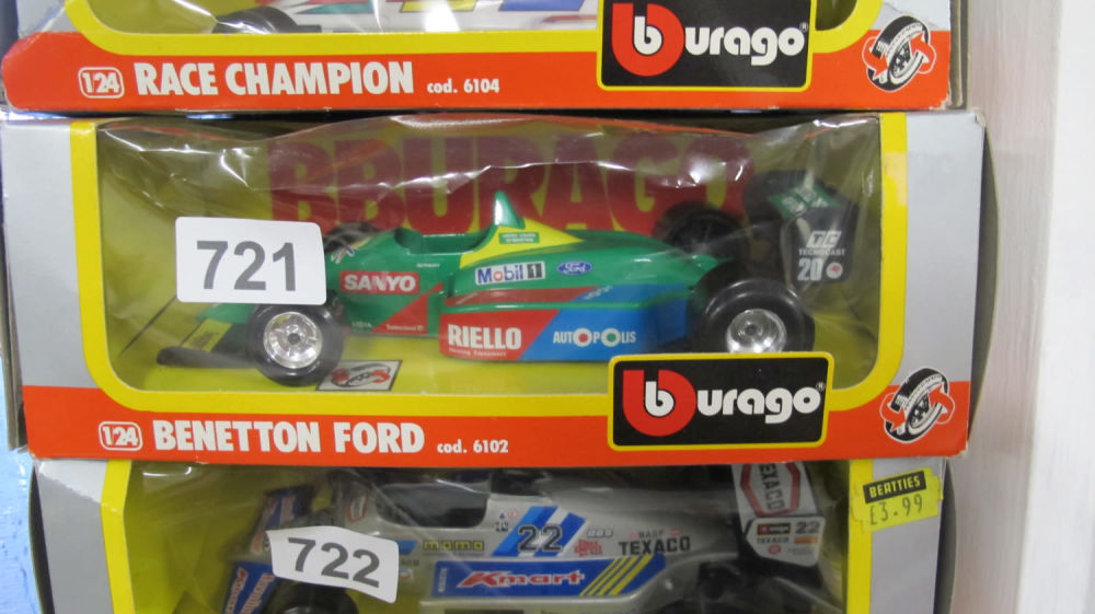 Lot 721: Boxed Burago Benetton Ford car