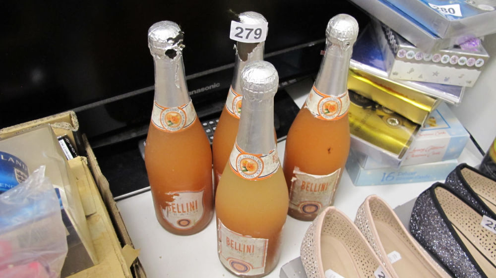 Lot 279: 4 bottles of peach bellini