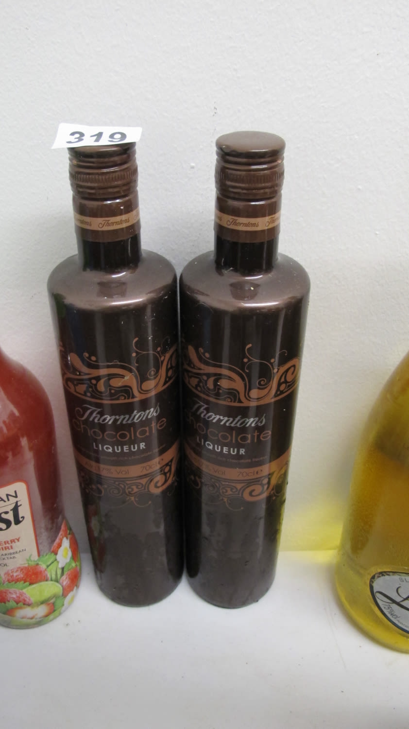 Lot 319: 2 Bottles of Thorntons chocolate Licquer