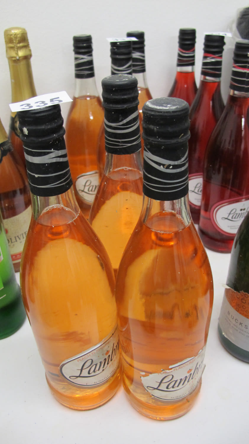 Lot 335: 3 bottles of Lambrini
