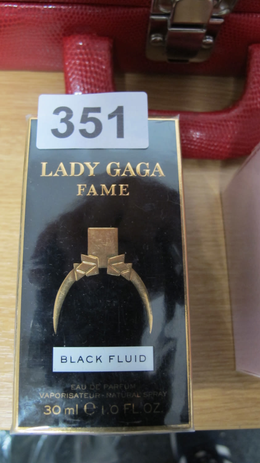 Lot 351: Sealed Lady Gaga Fame Black Fluid perfume