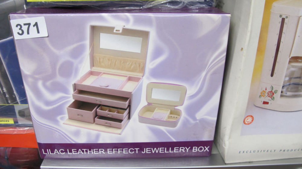 Lot 371: Brand new wooden large jewellery box. Ideal Valentines...