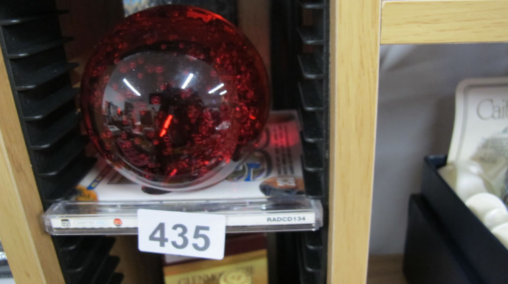 Lot 435: Red paperweight