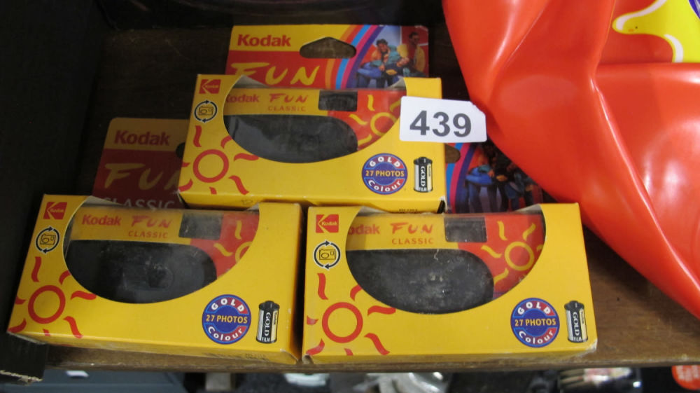 Lot 439: 3 x Kodak fun disposable cameras