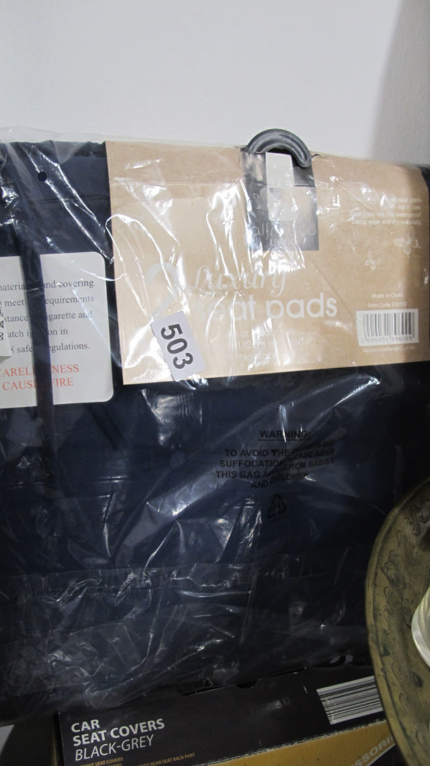 Lot 503: 2 luxury car seat pads