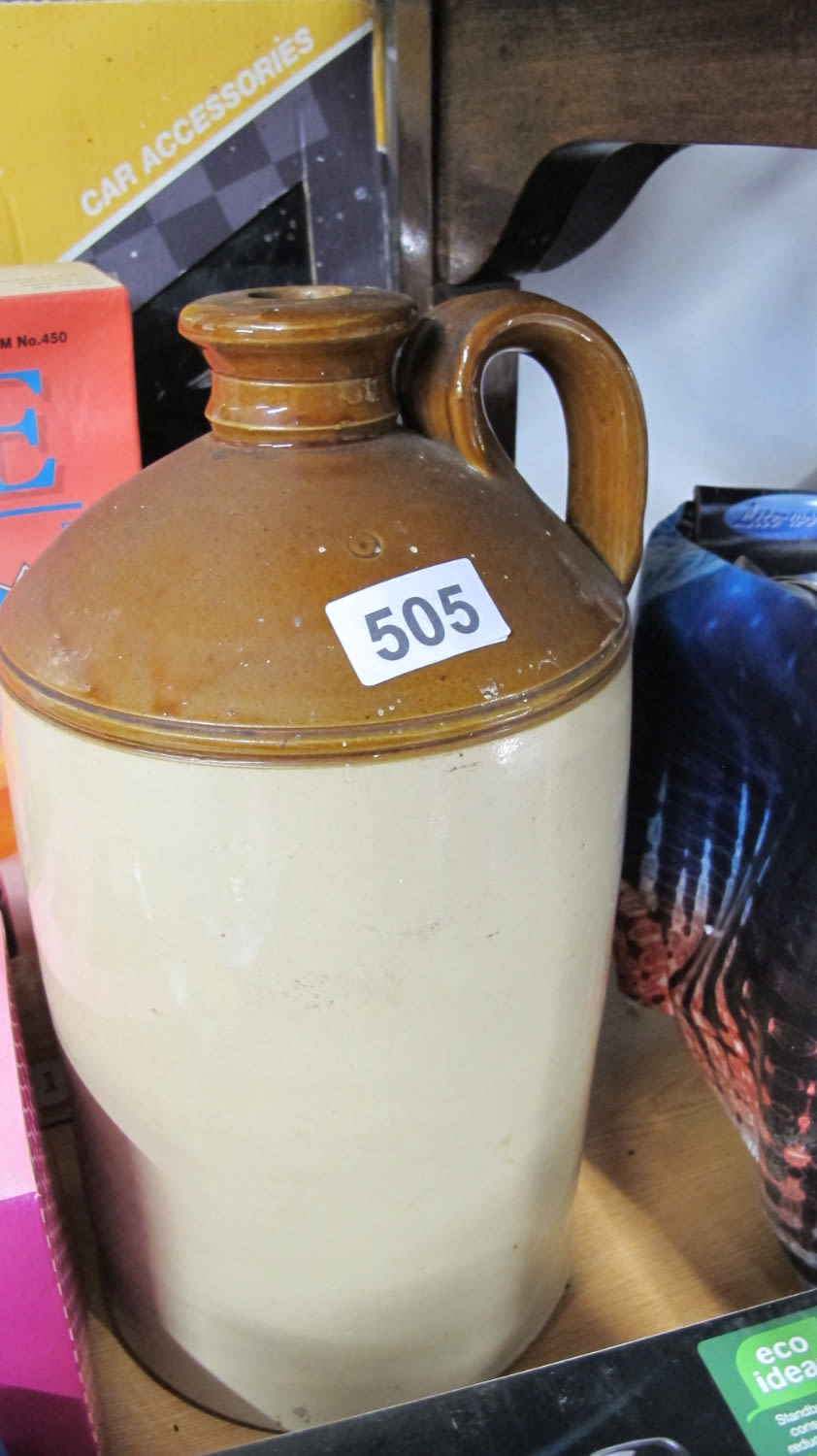 Lot 505: Large salt glazed flagon