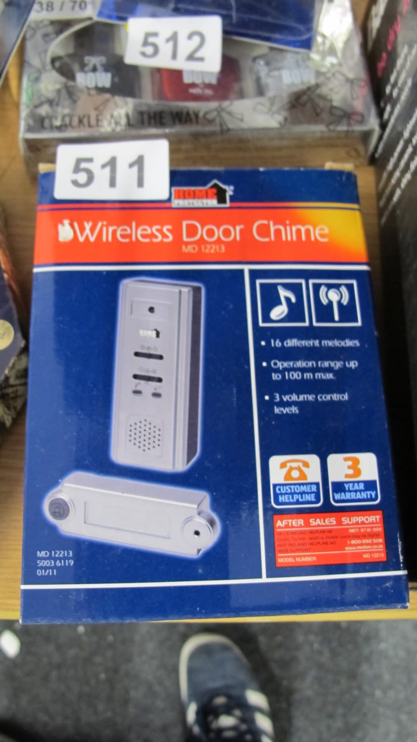 Lot 511: Wireless door chime