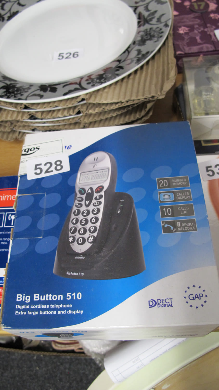 Lot 528: Big button cordless phone