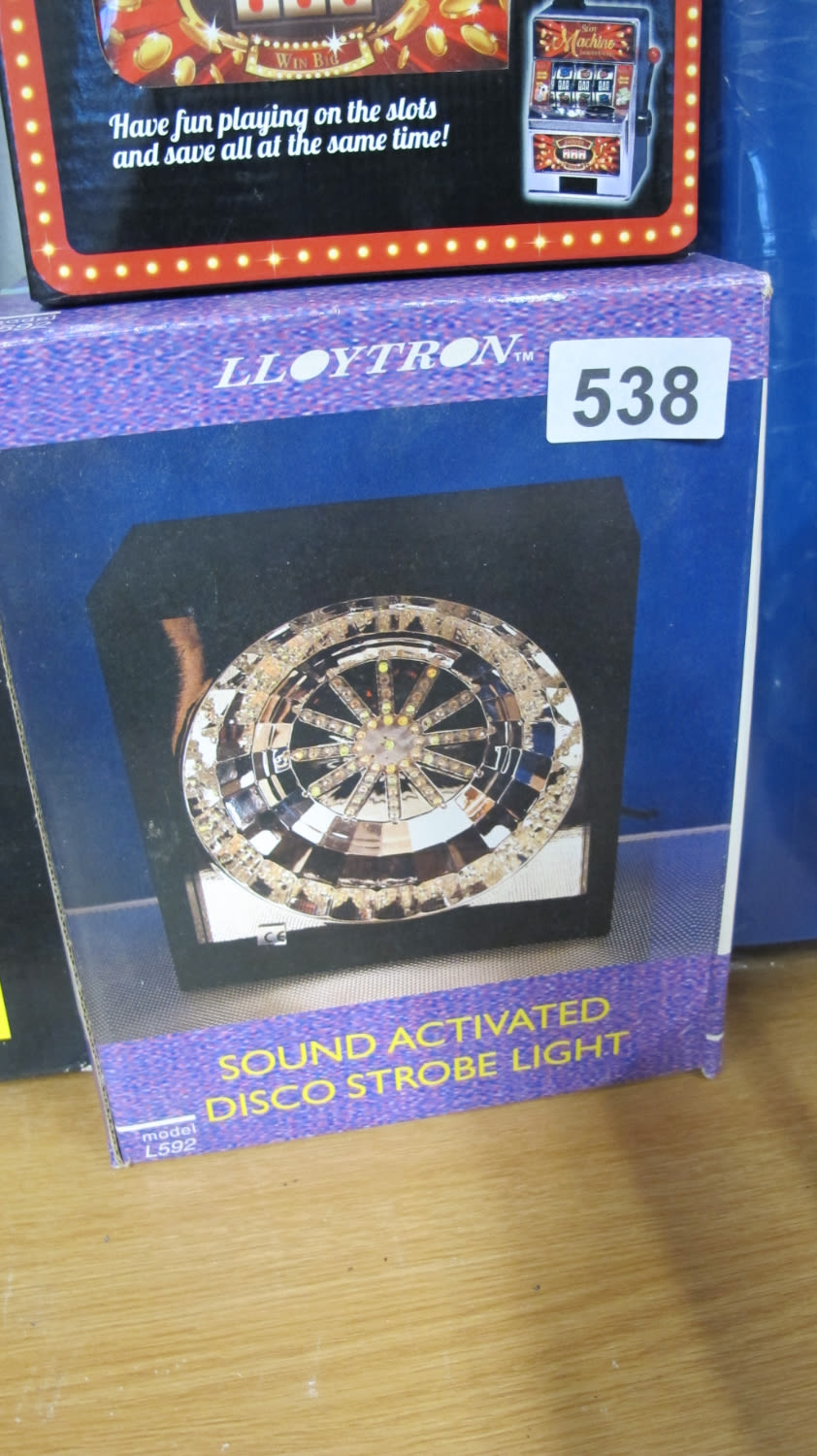 Lot 538: Sound activated strobe light