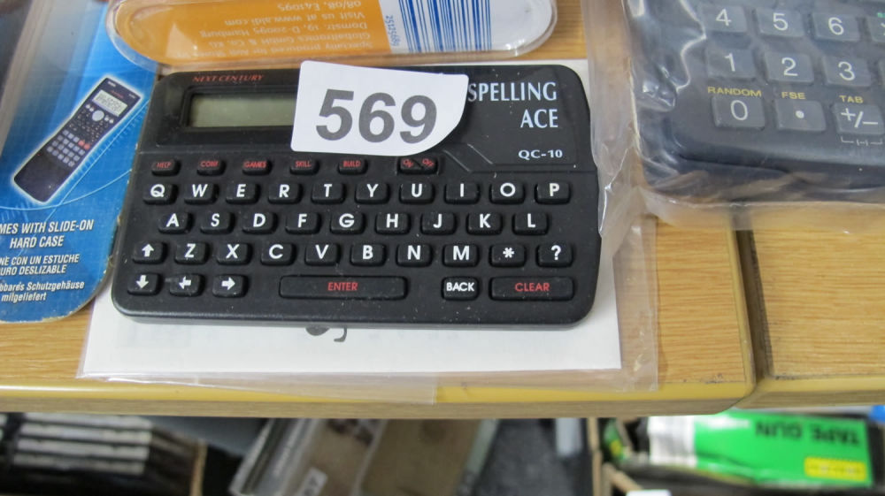 Lot 569: Bext Century pocket spelling ace ideal for crossword...
