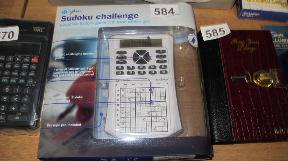 Lot 584: Sudoku challenge hand-held ideal Valentines gift to distract...