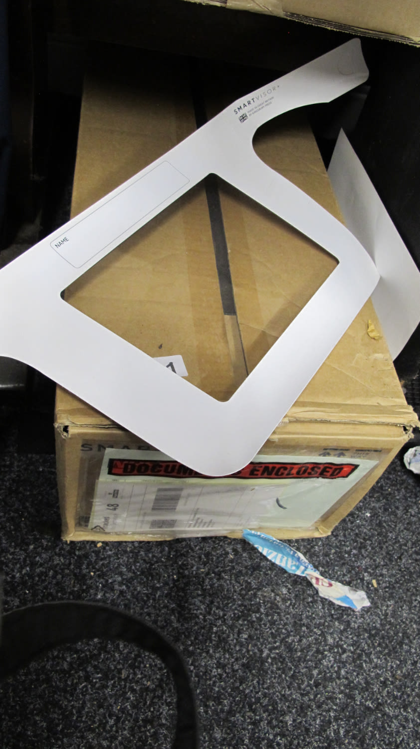 Lot 641: Box of face shields