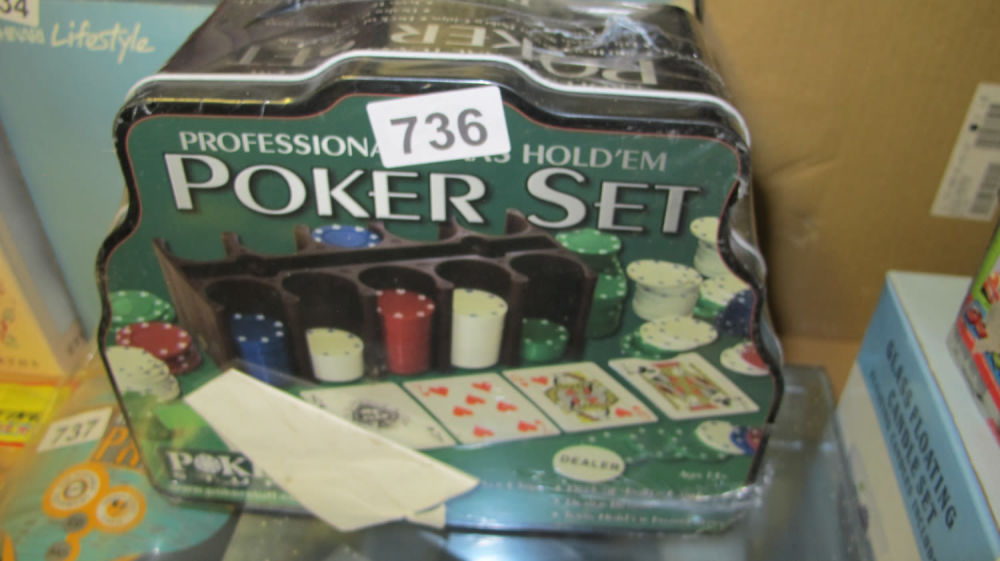 Lot 736: Poker set