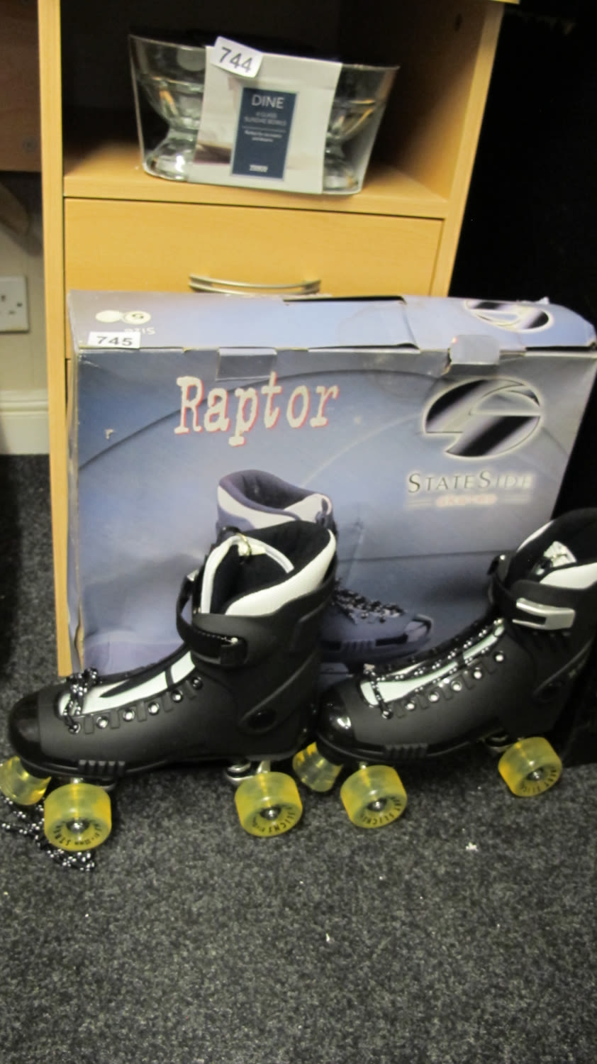 Lot 745: Raptor roller skates size 5
