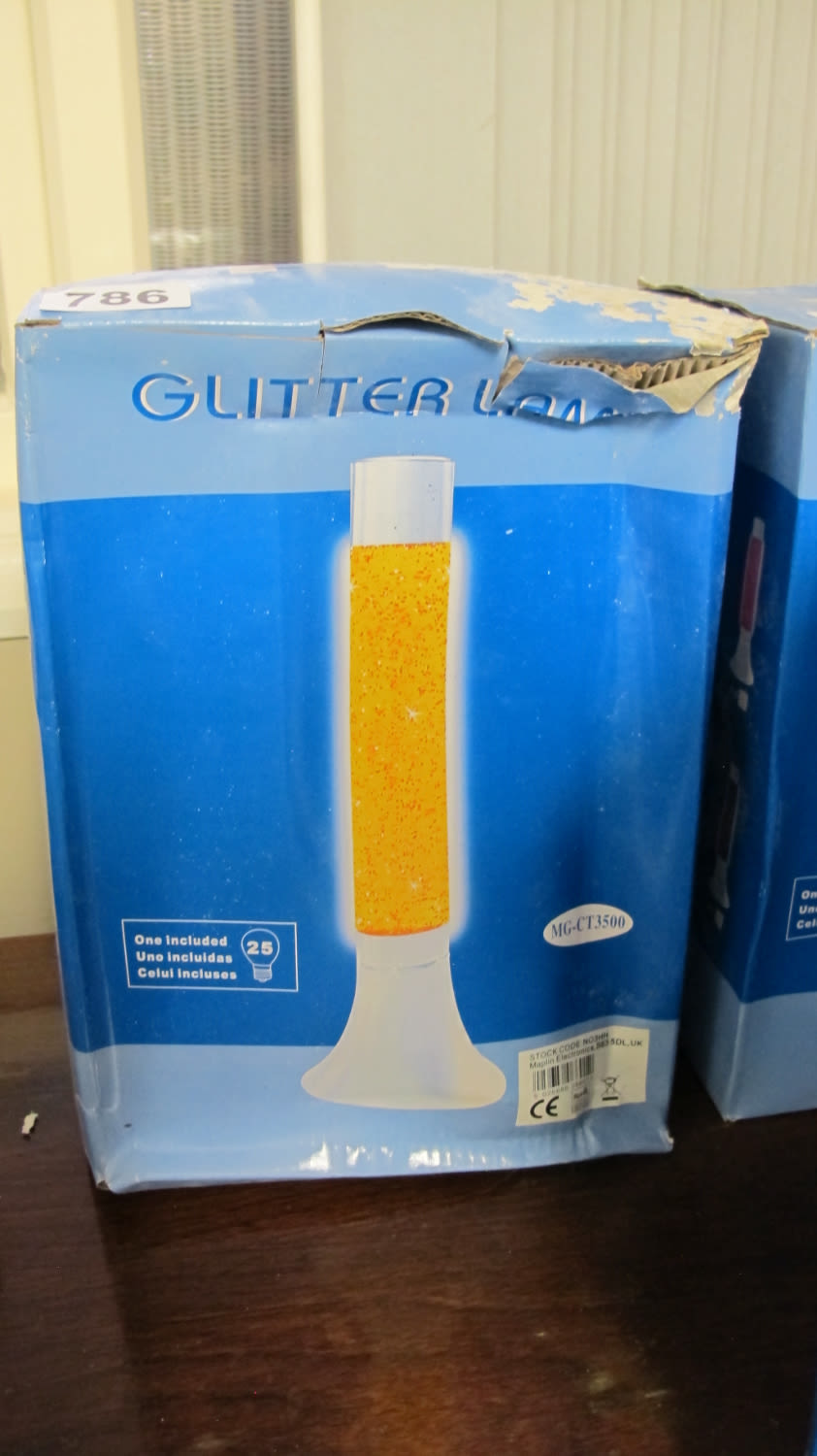 Lot 786: Boxed glitter lamp