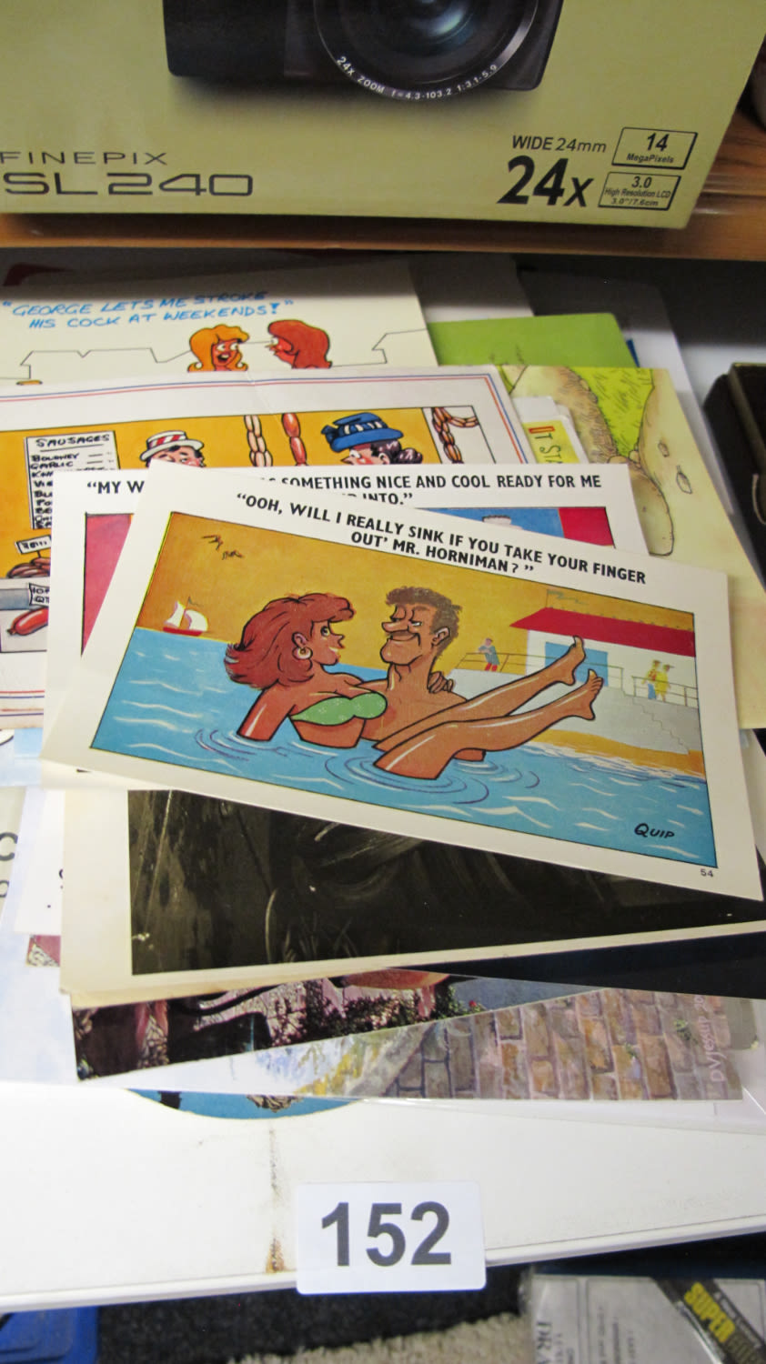 Lot 152: Vintage comedy, naughty and 3d Spanish dancer postcards