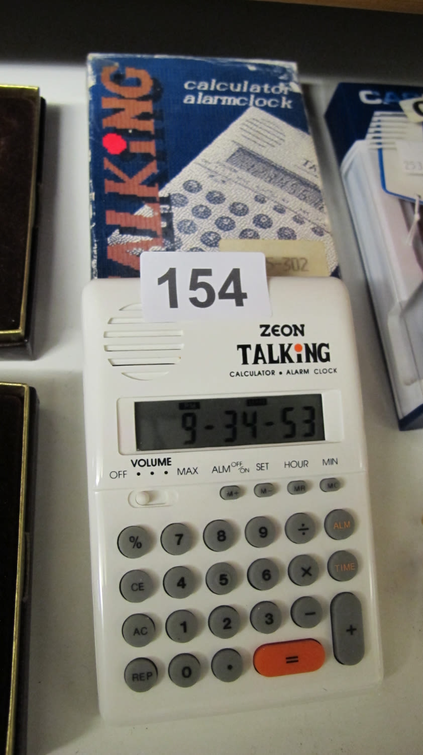 Lot 154: super cool Zeon talking calculator to annoy your...