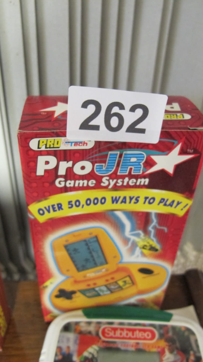 Lot 262: Vintage pro tech Pro JR Handheld electronic games