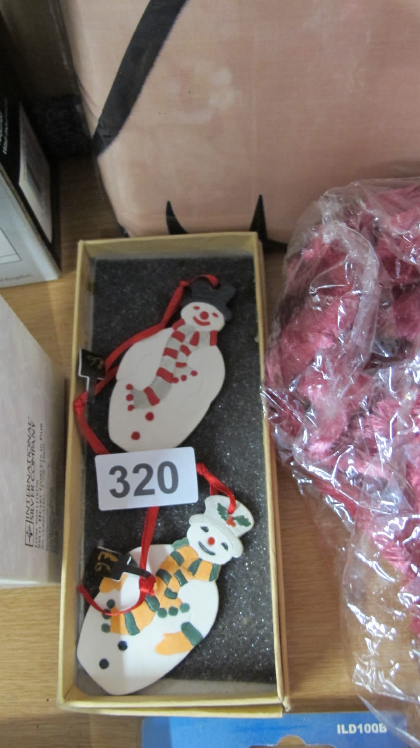 Lot 320: 2 handmade bespoke pot Snowman decorations