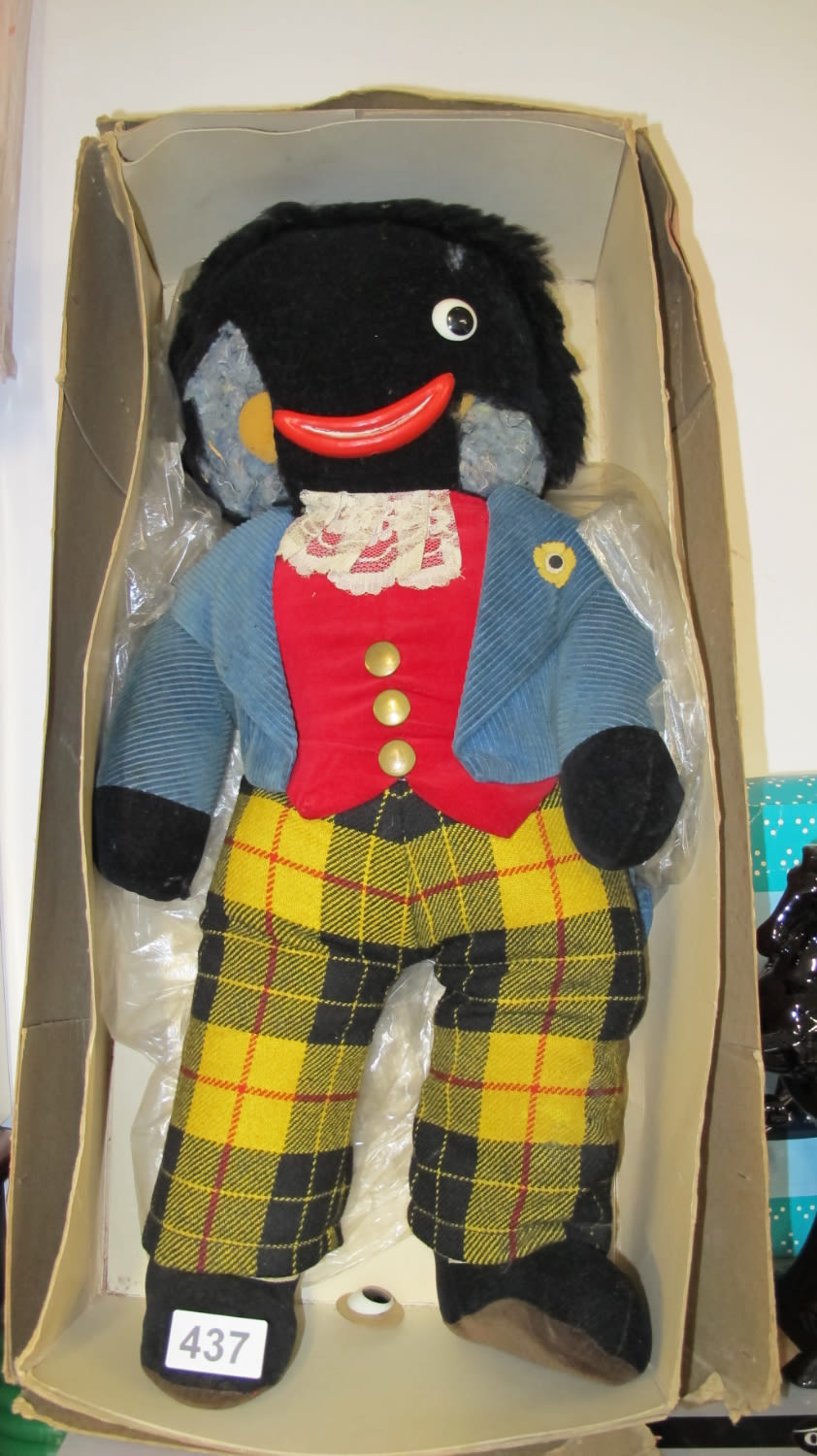 Lot 437: Boxed vintage golly AF needs repair after dog...