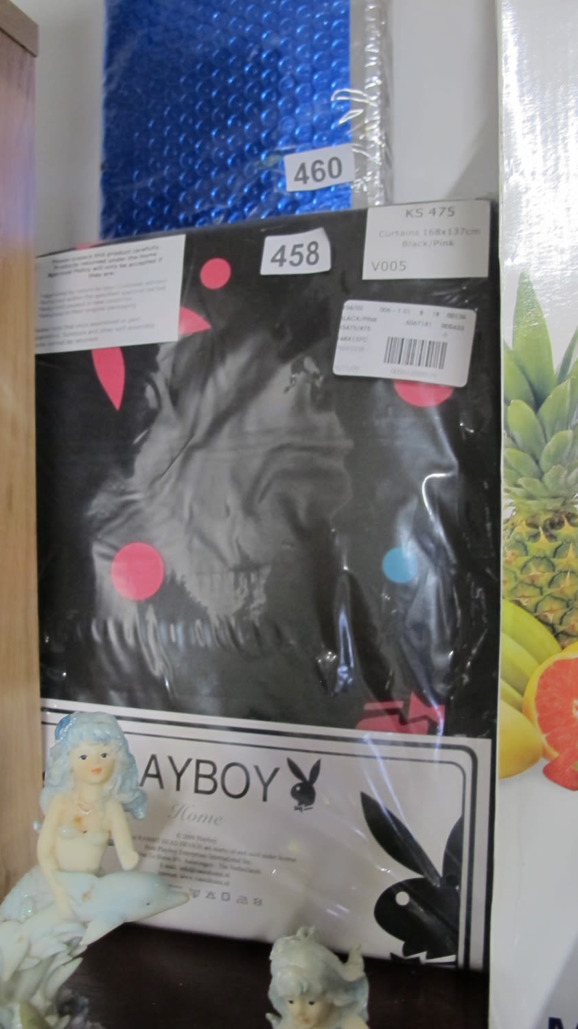 Lot 458: Playboy curtains