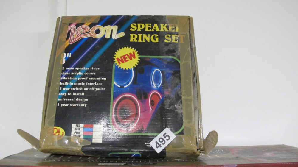 Lot 495: super cool Neon speaker rings