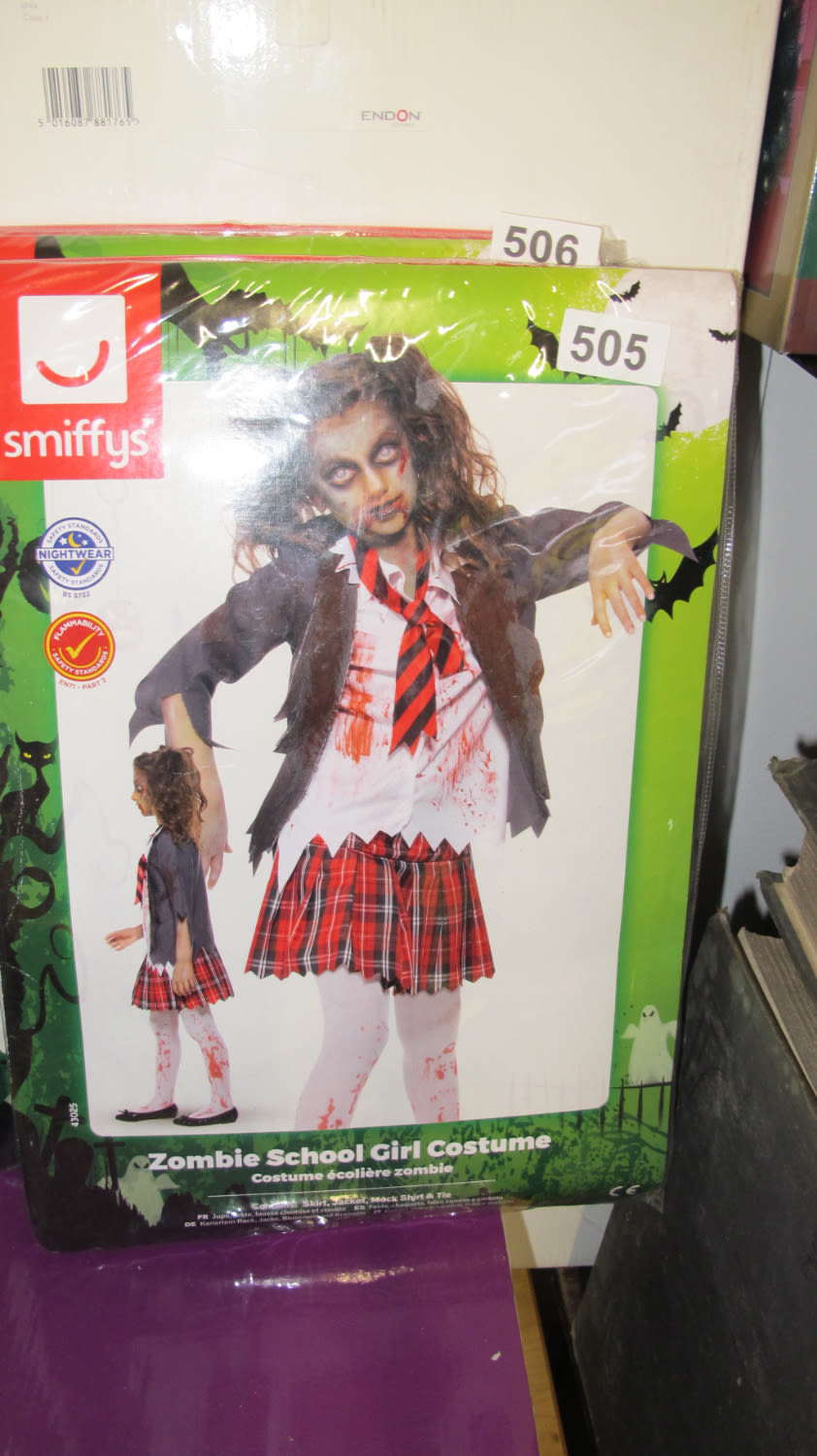 Lot 505: Smiffys school girl zombie costume RRP £21.99