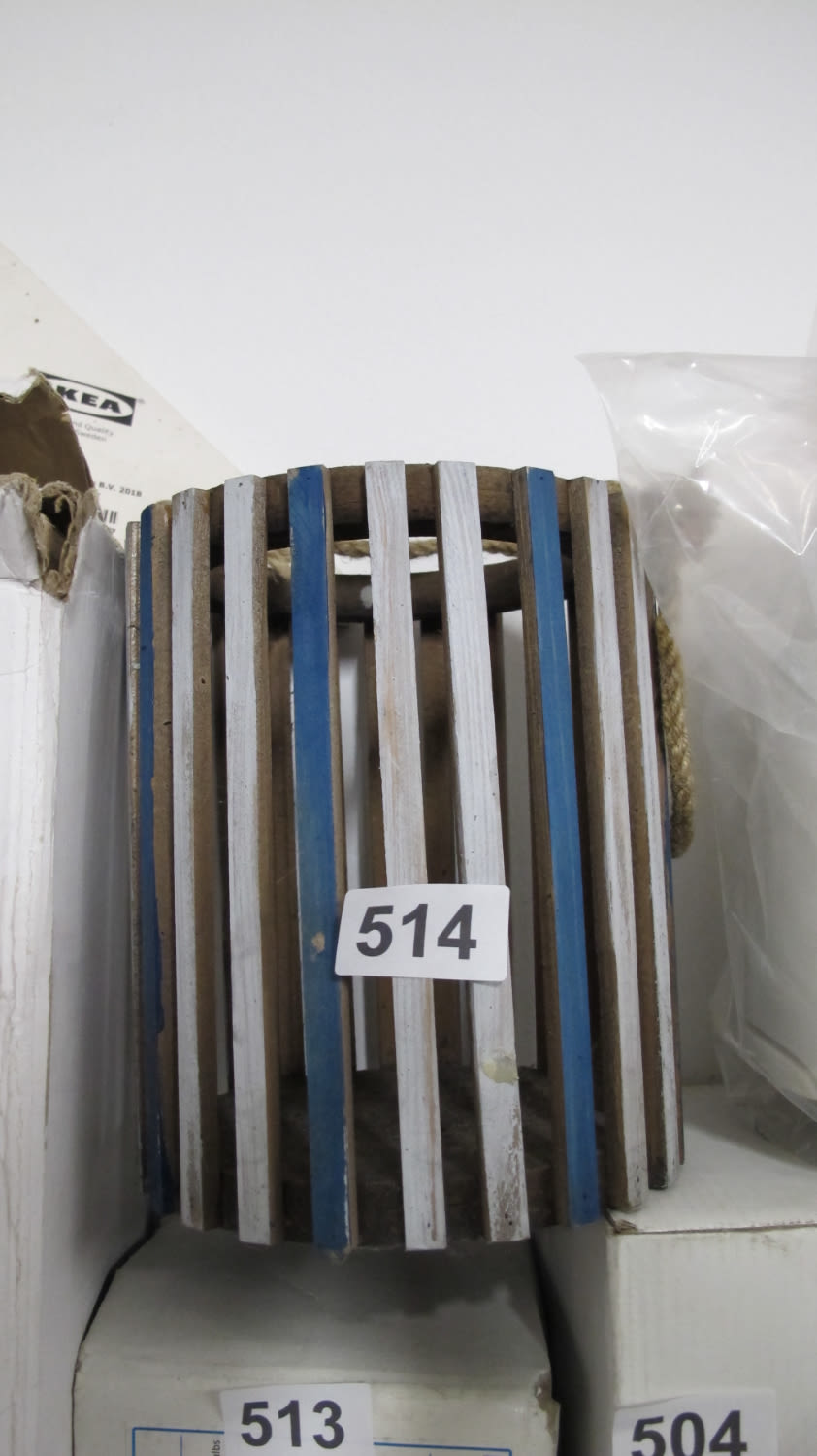 Lot 514: wooden candle holder