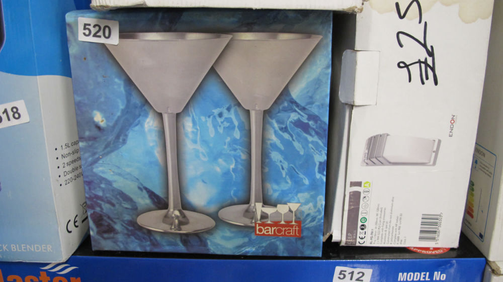 Lot 520: Martini glasses