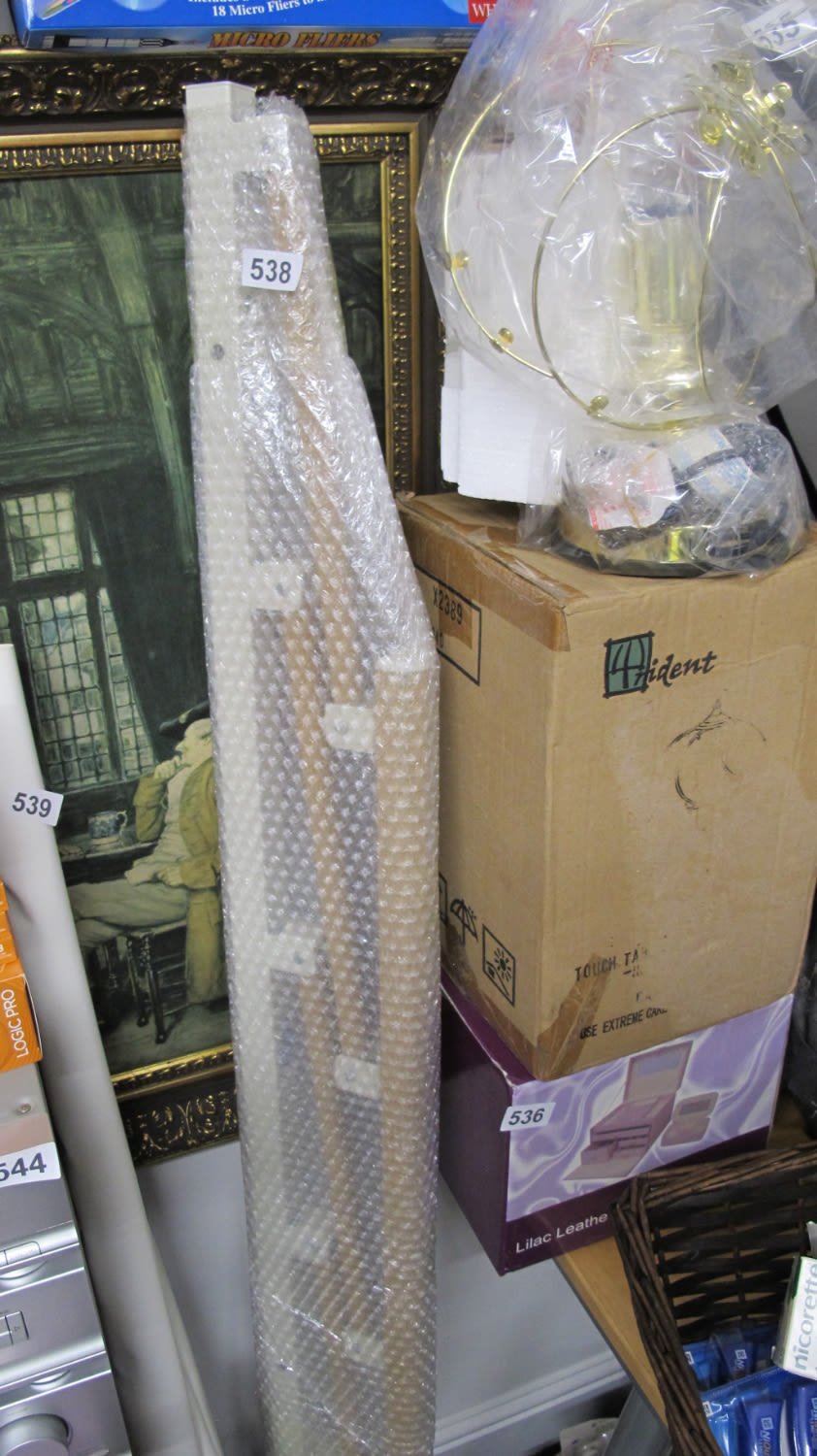 Lot 538: Brand new retractable bed safety rail. recommended retail...